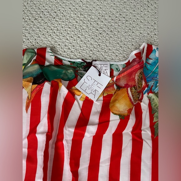 Beautiful Stella Jean Multi-color Cotton and Silk Kaftan - Picture 4 of 7